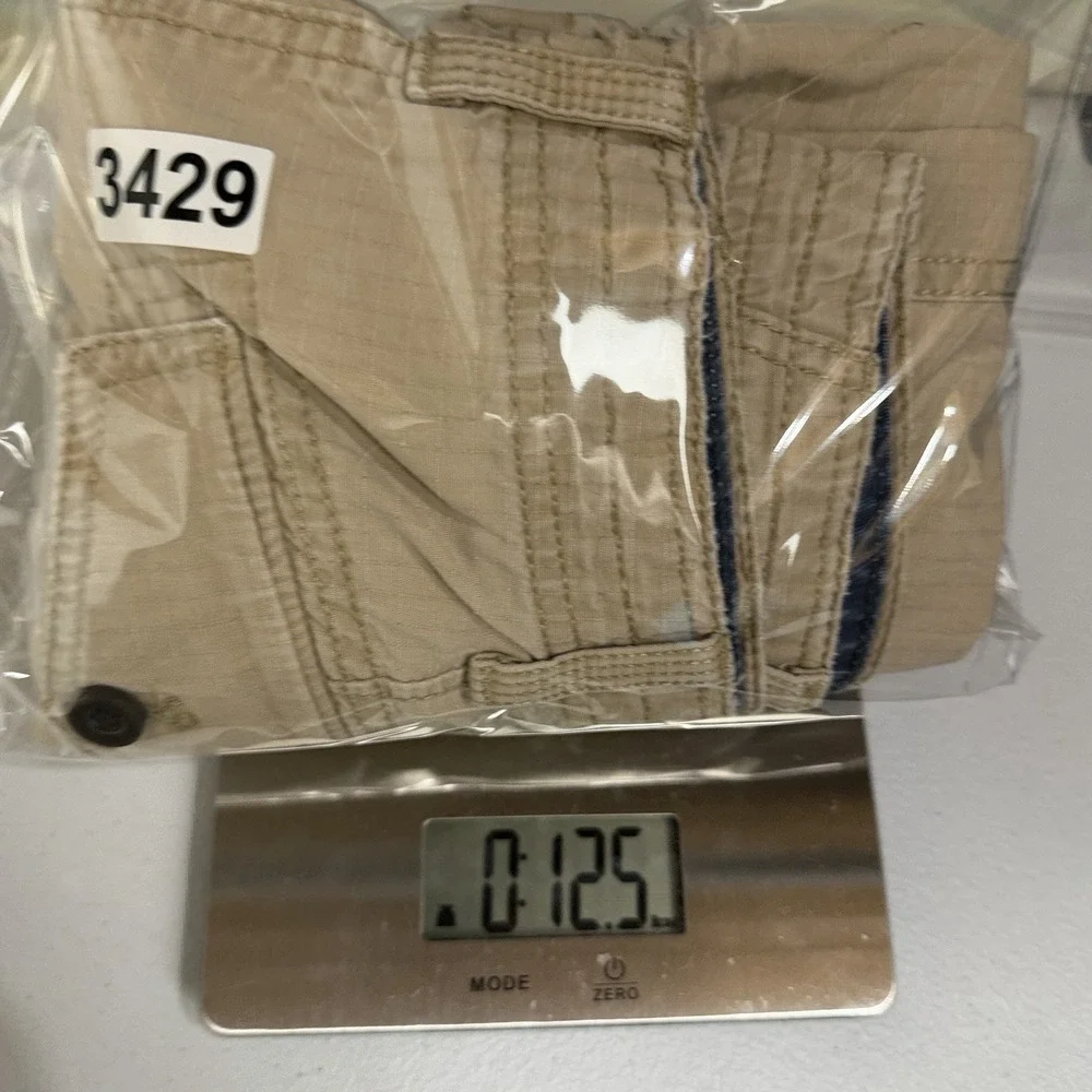 Izod Mens Khaki Cargo Shorts Ripstop Retro Y2K Baggy Skater Streetwear Size 38‎